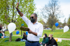 Emmanuel Frimpong Boamah, assistant professor of urban planning, receives the 2021 Outstanding Faculty Award from the Graduate Planning Student Association. 