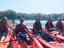 Ying Ying Feng | Kayaking at Lockport with Debbie Urban, Lydia Ho, Althea Seno, Ying Ying Feng, and Michaela Senay. Taken on October 8, 2018. Photographer: Classmate (unknown)