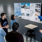 The 2017 NOMAS Competition team presenting their work for critique to one of our faculty advisors, Brian Carter,. 