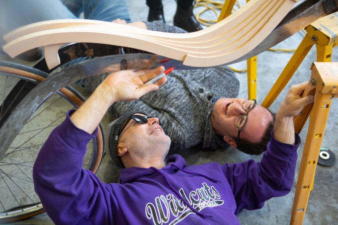 Students learn through unique projects, working with professors and staff. 
