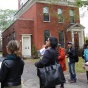 Graduate students in URP529: Documentation and Field Methods course exploring architectural styles in Buffalo’s historic Linwood neighborhood. 