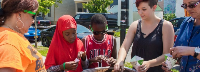 The GRoW team at the Massachusetts Avenue Project. 