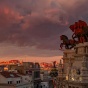 students tour the city of Madrid on a summer study abroad program. 