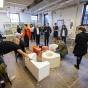 Students in Architecture and Planning participate in a final review critique in May 2023 in Parker Hall. Photographer: Douglas Levere. 