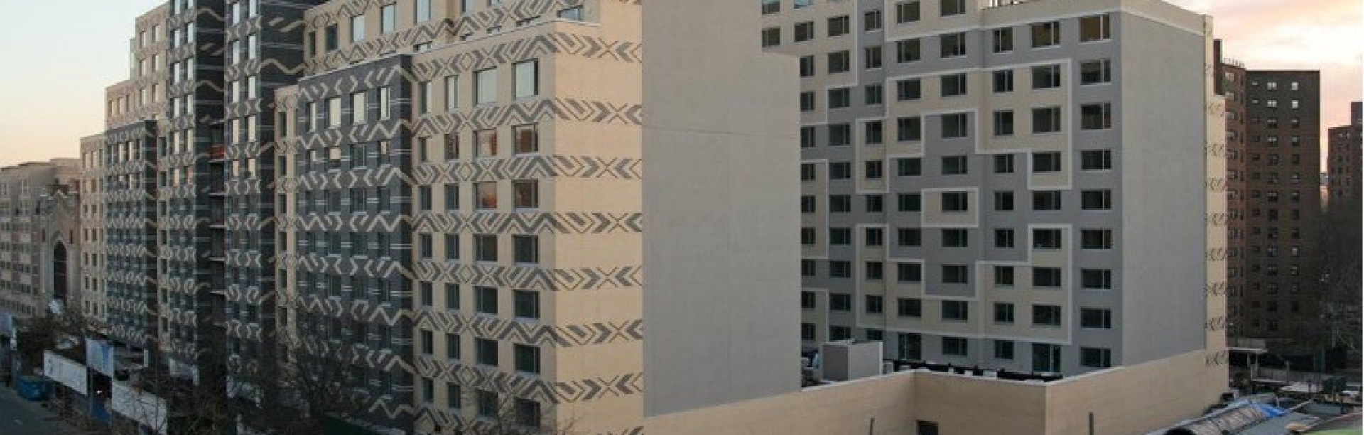 rendering of downtown buildings.