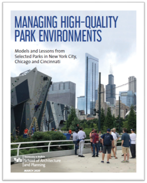 Imagine Lasalle park governance report cover. 