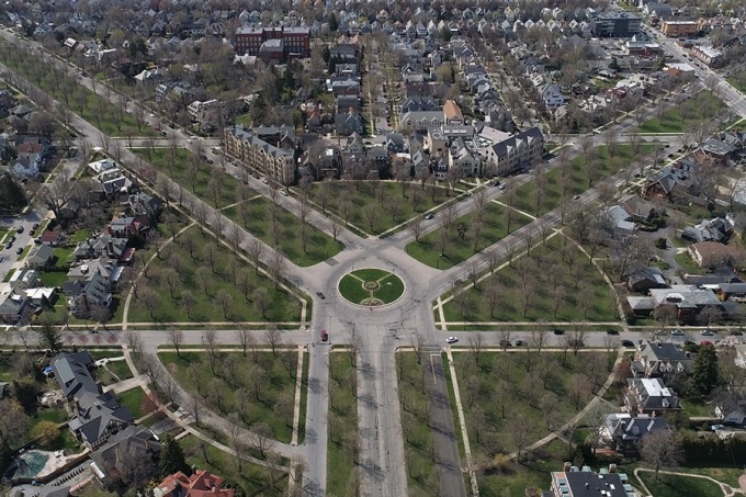 Still from See It Through Buffalo documentary film by the School for the 2018 TIME SPACE EXISTENCE exhibition, "City of Trees.". 