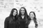 Mira Shami, Kaety Hanlin and Marissa Hayden after junior fall reviews 2018