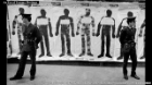 El Siluetazo art demonstration in the Plaza de Mayo in Buenos Aires, Argentina displays silhouettes of disappeared loved ones protesting state terror (21 Sept 1983)