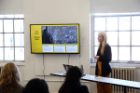 Graduate student Nicole Little presents her directed research: Building Future + Buildings’ Futures: Vision Planning for Sustainable Flows of Building Materials in the Existing Building Stock of Buffalo, NY