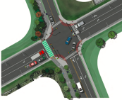 Proposed enhancements to the intersection of Kensington Avenue and William L. Gaiter Parkway showing the trail crossing and connection to the existing trail headed south.