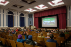 The Buffalo community gathers for the first public meeting to discuss transforming LaSalle Park into the Ralph C. Wilson, Jr. Centennial Park, 2019. (c) University at Buffalo, photo by Meredith Forrest Kulwicki