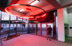 Rendering of the canopy installation within the station's foyer.