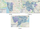 Mapping of impacted area trends in Buffalo, Pittsburgh and Detroit.