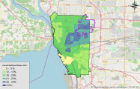 Mapping of impacted areas in Buffalo, Pittsburgh and Detroit.