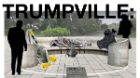 Trumpville by Mark Chen: The project is a depiction of a group of stone homeless people attempting to shelter on a stone bench.