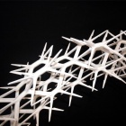 The systems was designed based on technical requirements and properties of steel, but creates beautiful forms and patterns. 