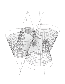 Zoom image: Geometric construction meshes / bending simulation. 